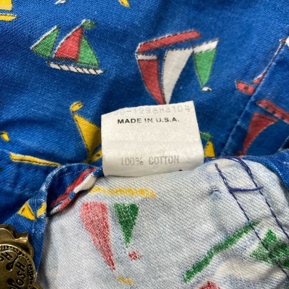 OSHKOSH B’GOSH Vintage RARE Vestbak Sailboat Overall Pants Size 24M